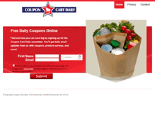 Tablet Screenshot of couponcartdaily.com